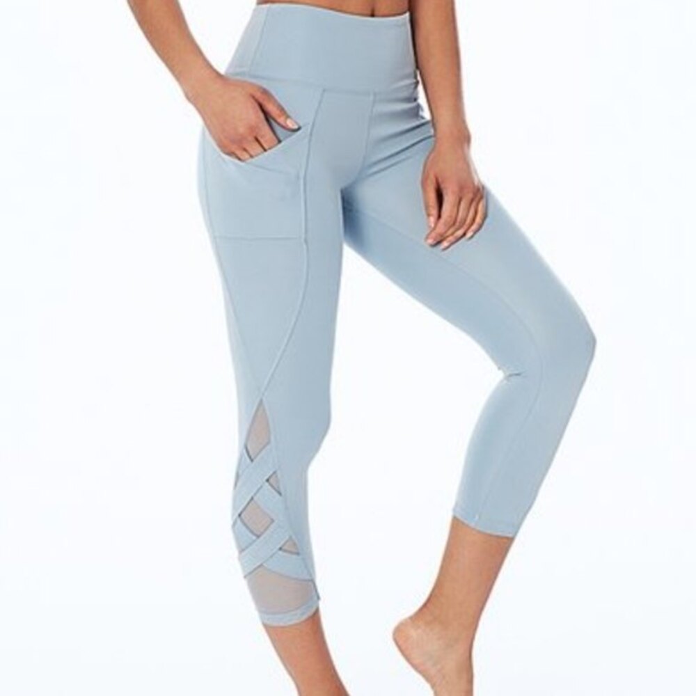 Bally Total Fitness High Rise Leggings Dusty Blue L